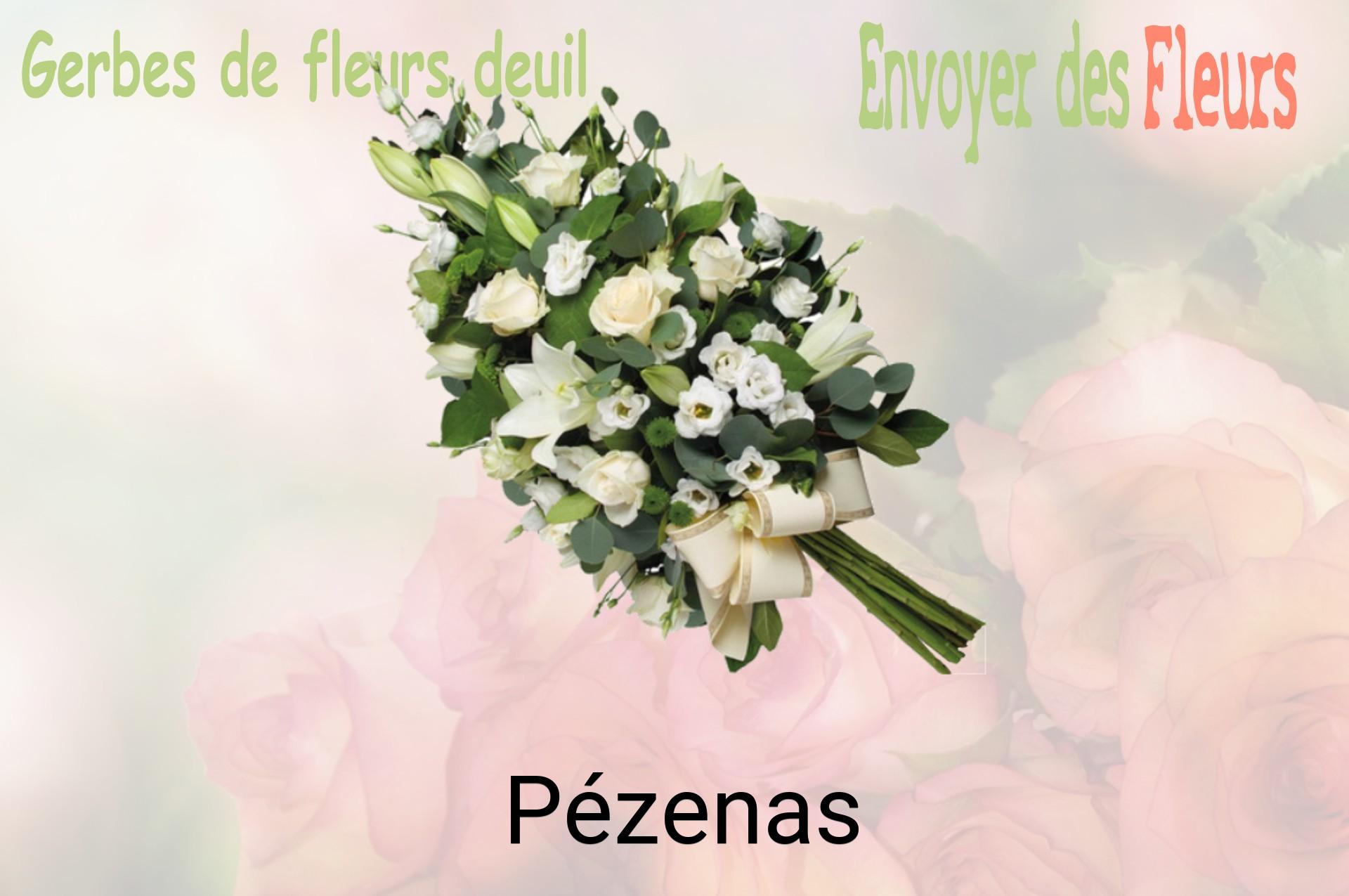 Gerbe de fleurs de deuil livrée à Pézenas